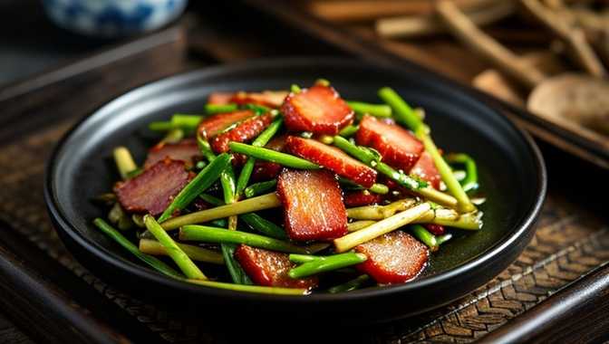 折耳根炒腊肉