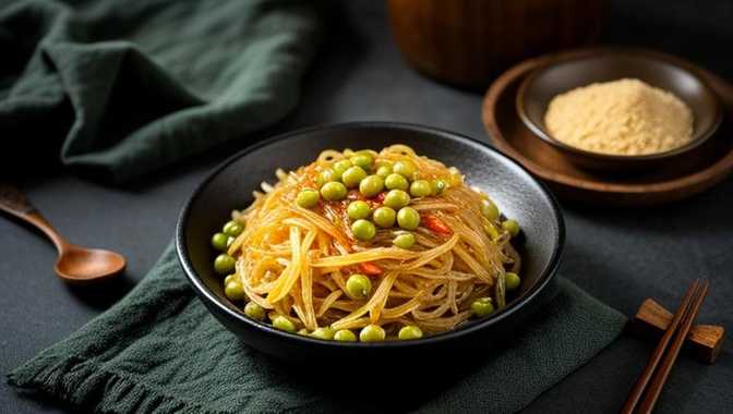 黄豆粉条炒土豆丝