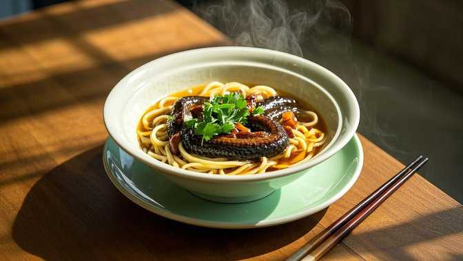 响油鳝丝面