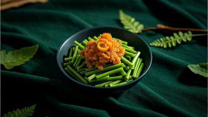 鸡茸蕨菜