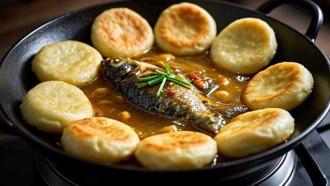 锅贴饼子炖杂鱼