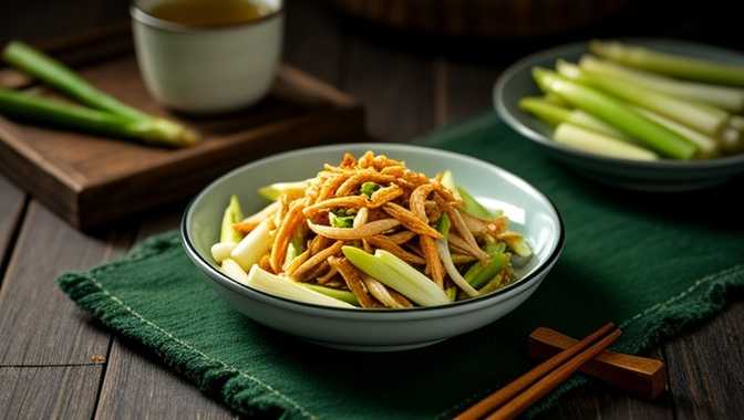 鸡丝炒草芽